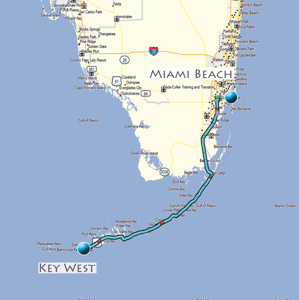 Miami Key West en moto