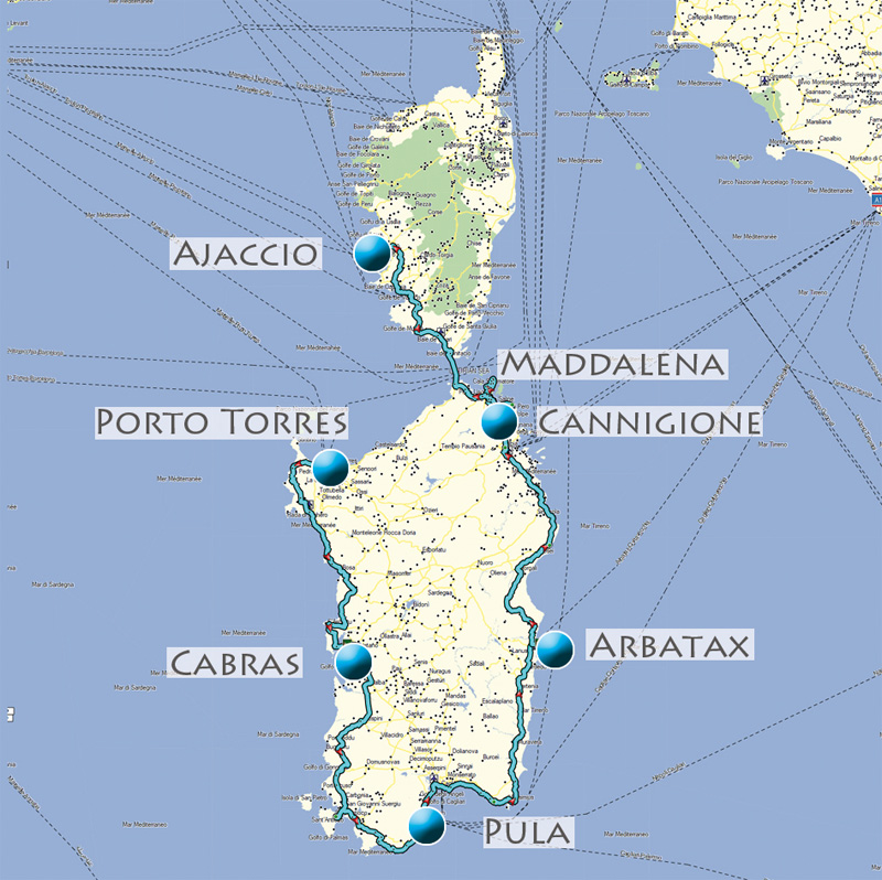 Tour de Sardaigne en moto