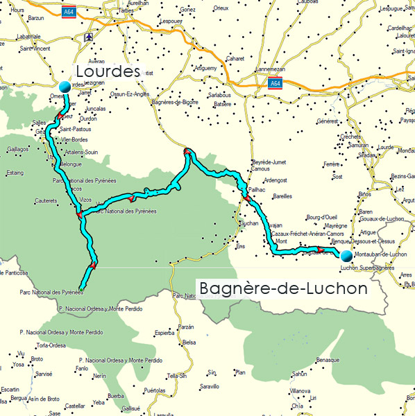 lourdes-bagnere de luchon en moto